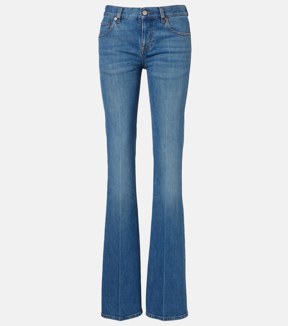 Jeans flared con efecto desgastado | Gucci