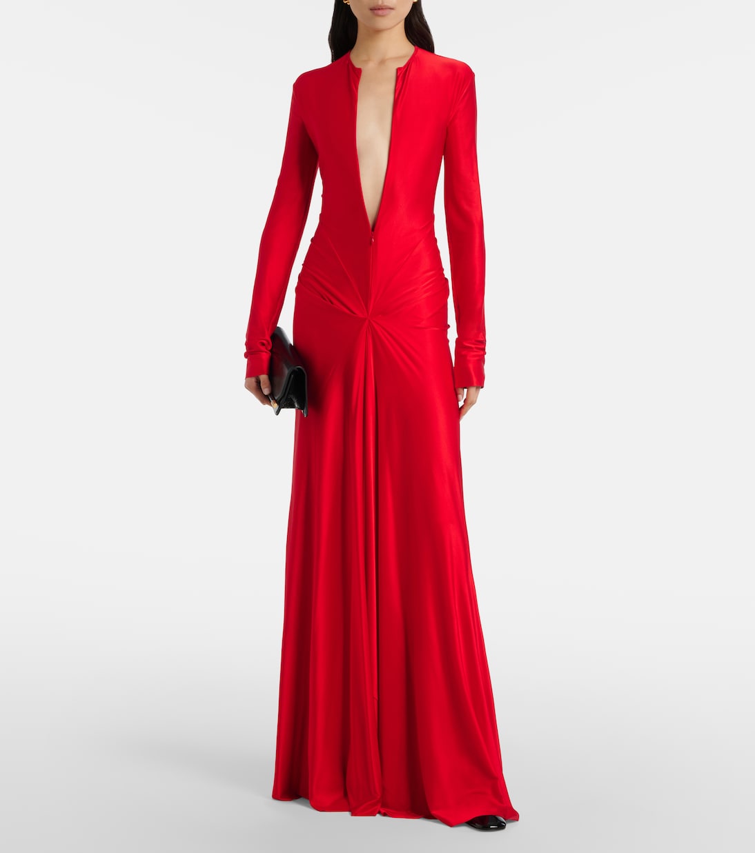 Gathered satin gown | Victoria Beckham