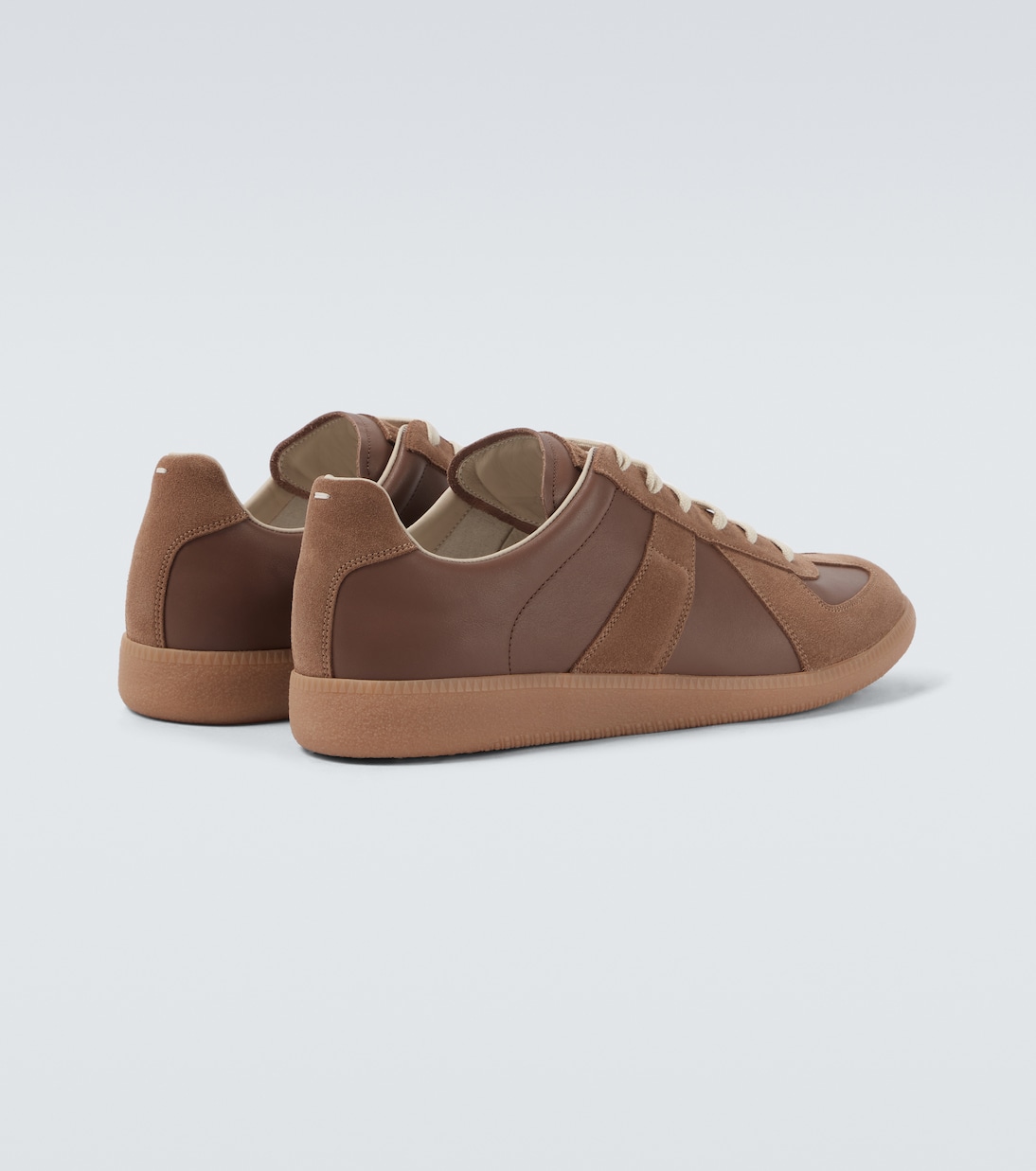 Replica leather-trimmed suede sneakers | Maison Margiela