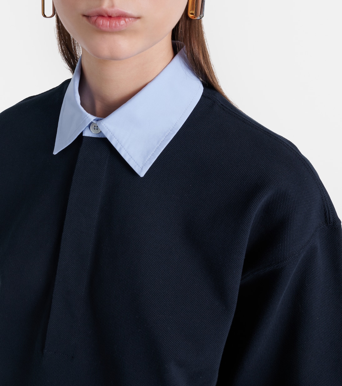 Cropped-Polohemd aus Baumwoll-Piqué | Stella McCartney