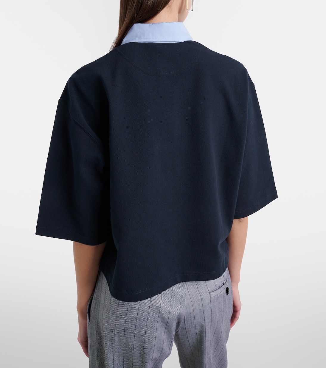 Cropped-Polohemd aus Baumwoll-Piqué | Stella McCartney