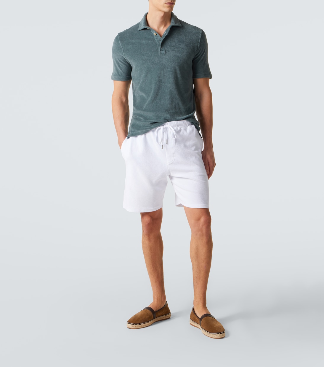 Mondial cotton terry polo shirt | Fedeli