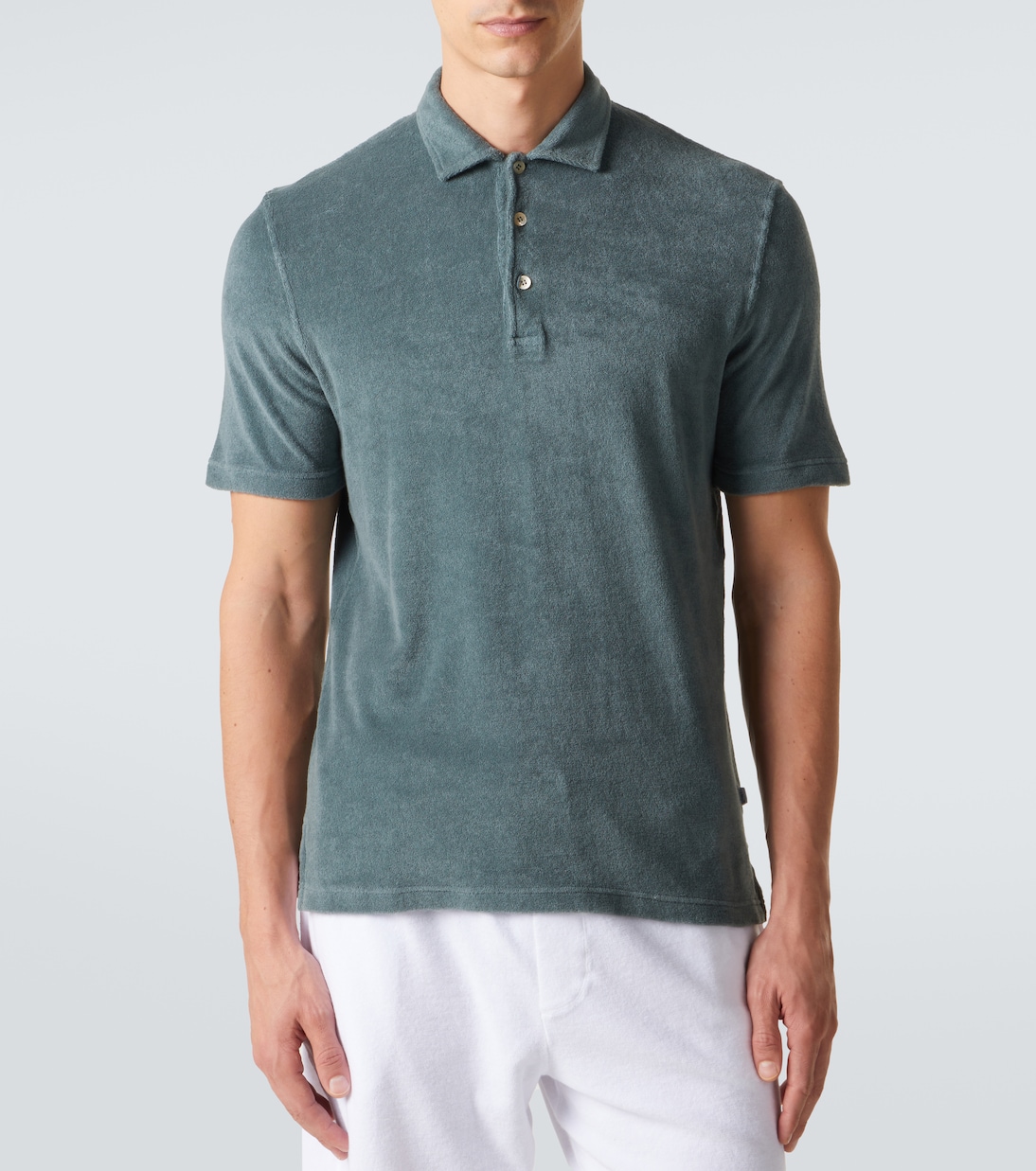 Mondial cotton terry polo shirt | Fedeli