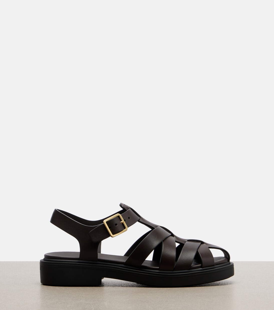 Leather fisherman sandals | Prada