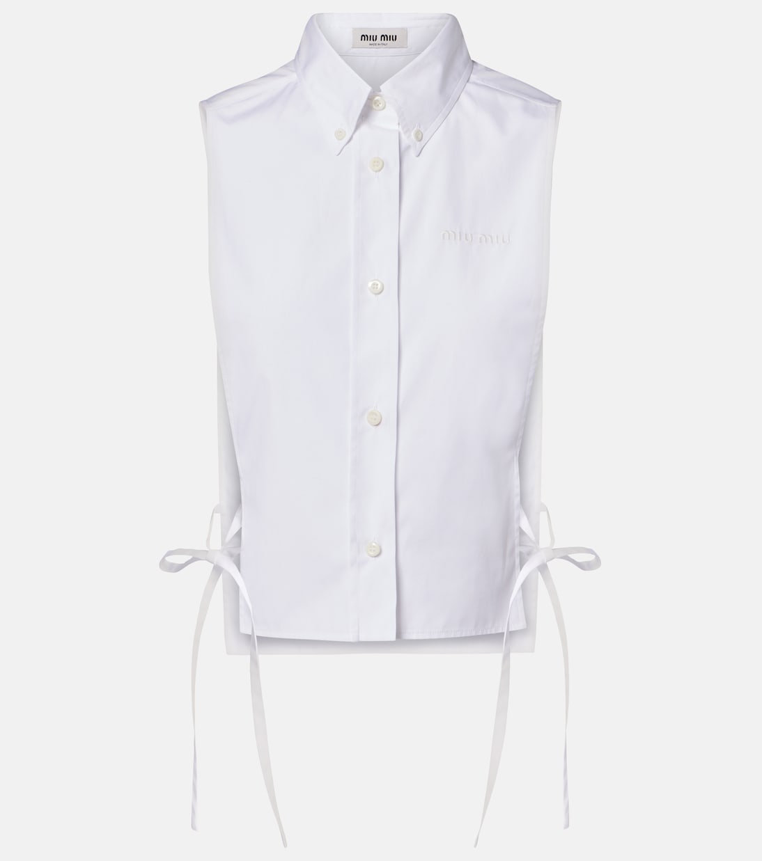 Cutout cotton poplin shirt | Miu Miu