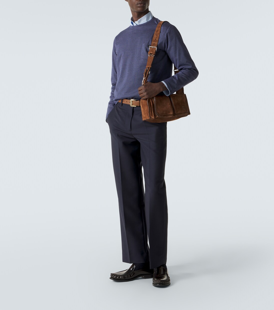 Utilitaire suede shoulder bag | Miu Miu