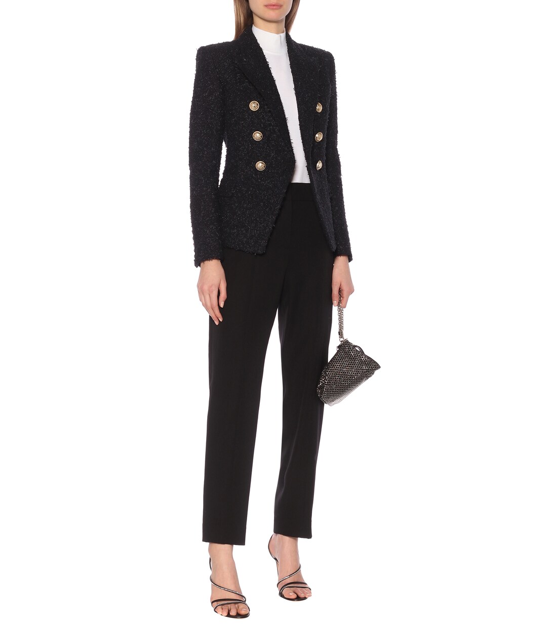 Wool high-rise tapered pants | Balmain