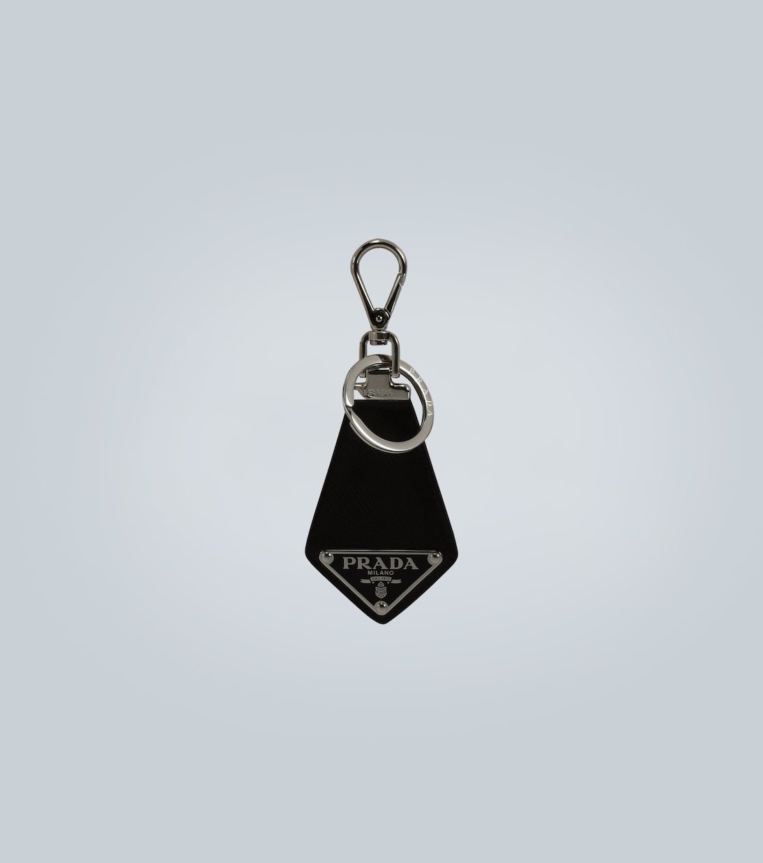 Portachiavi ad anello in pelle | Prada