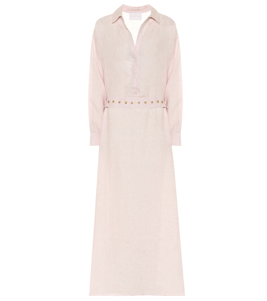 Porto linen maxi shirt dress | Asceno