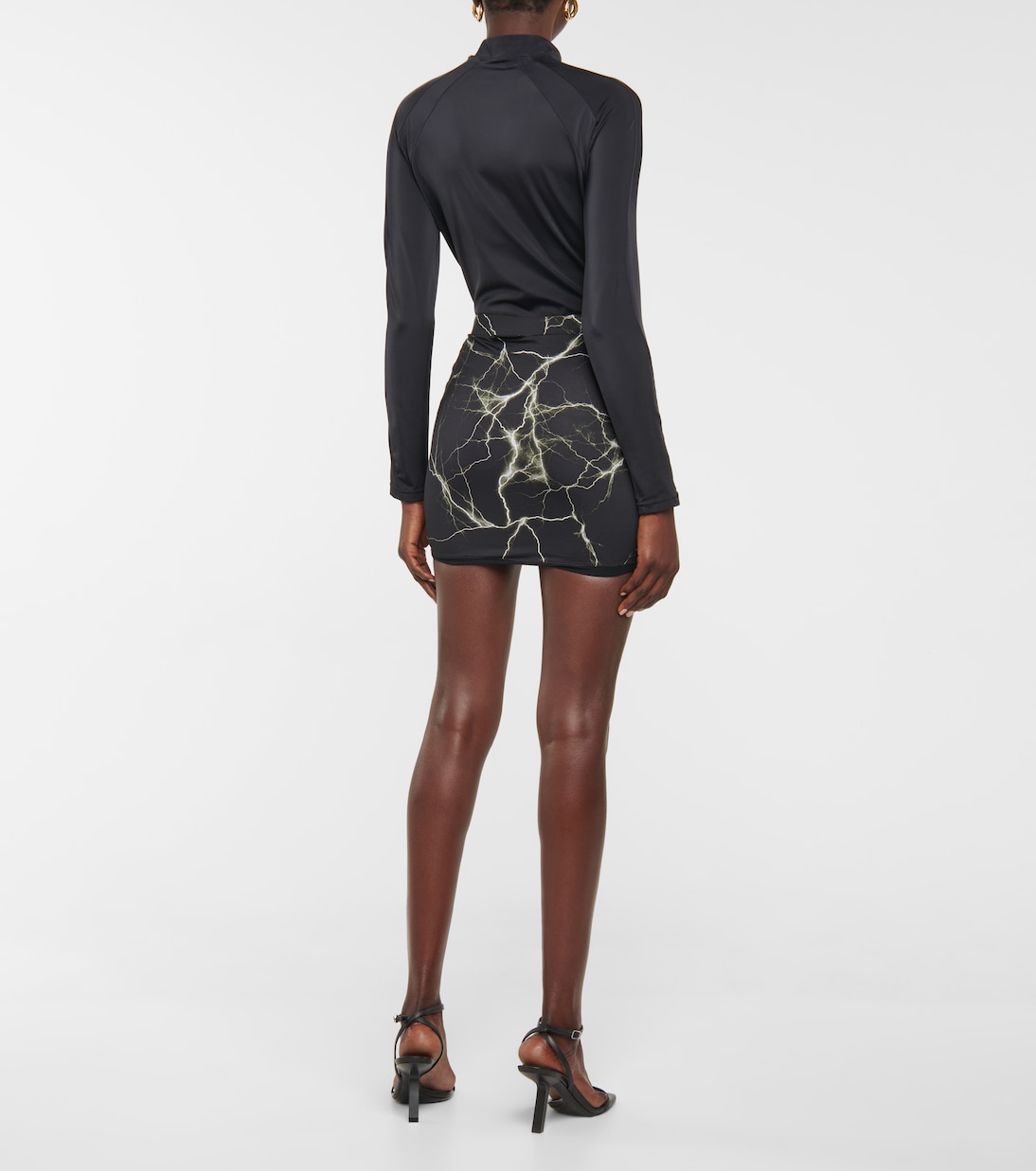 Minigonna in jersey stretch con stampa | Vetements