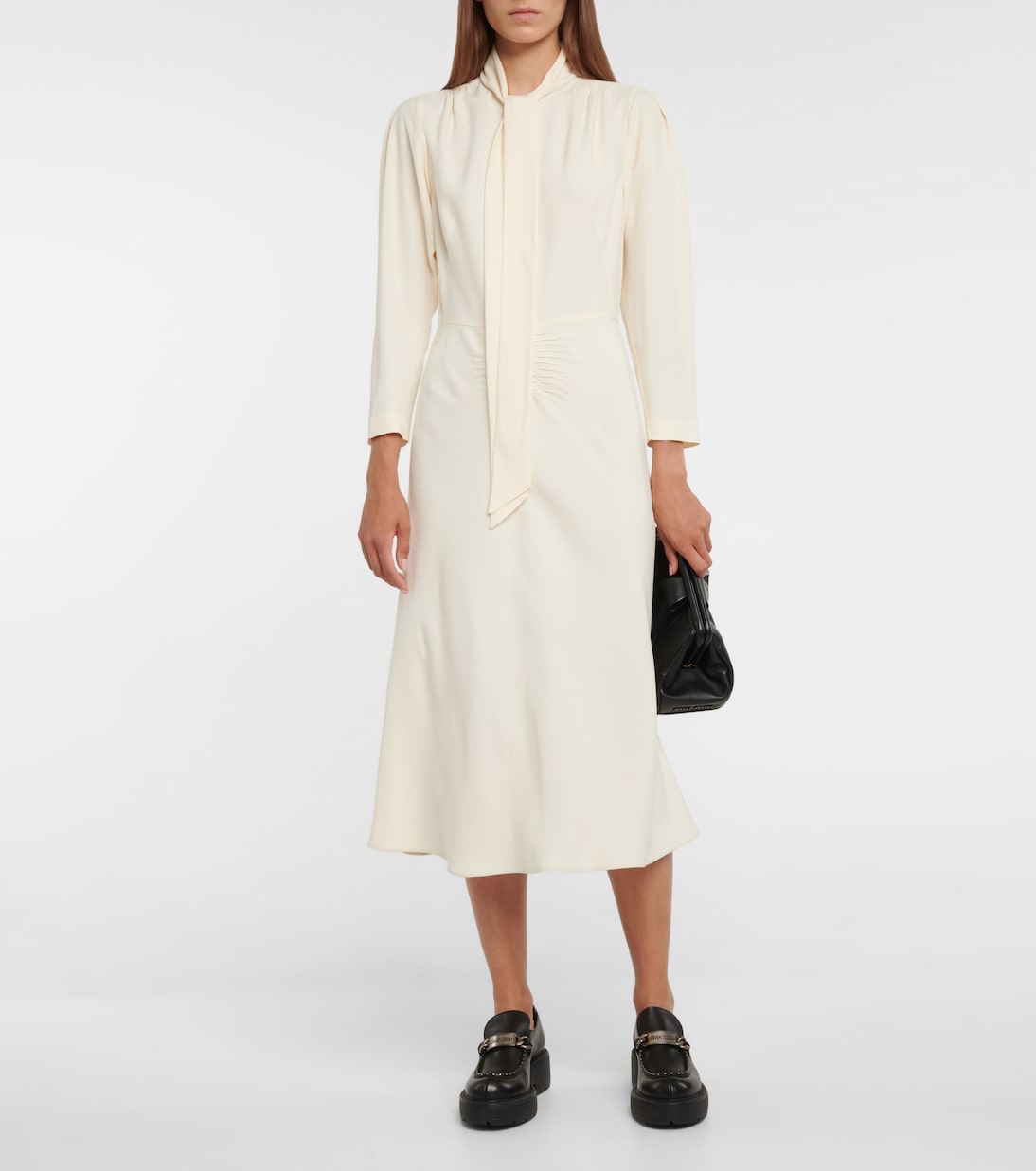 Abito Midi con Maniche Lunghe Miu Miu per Giovani Stilisti