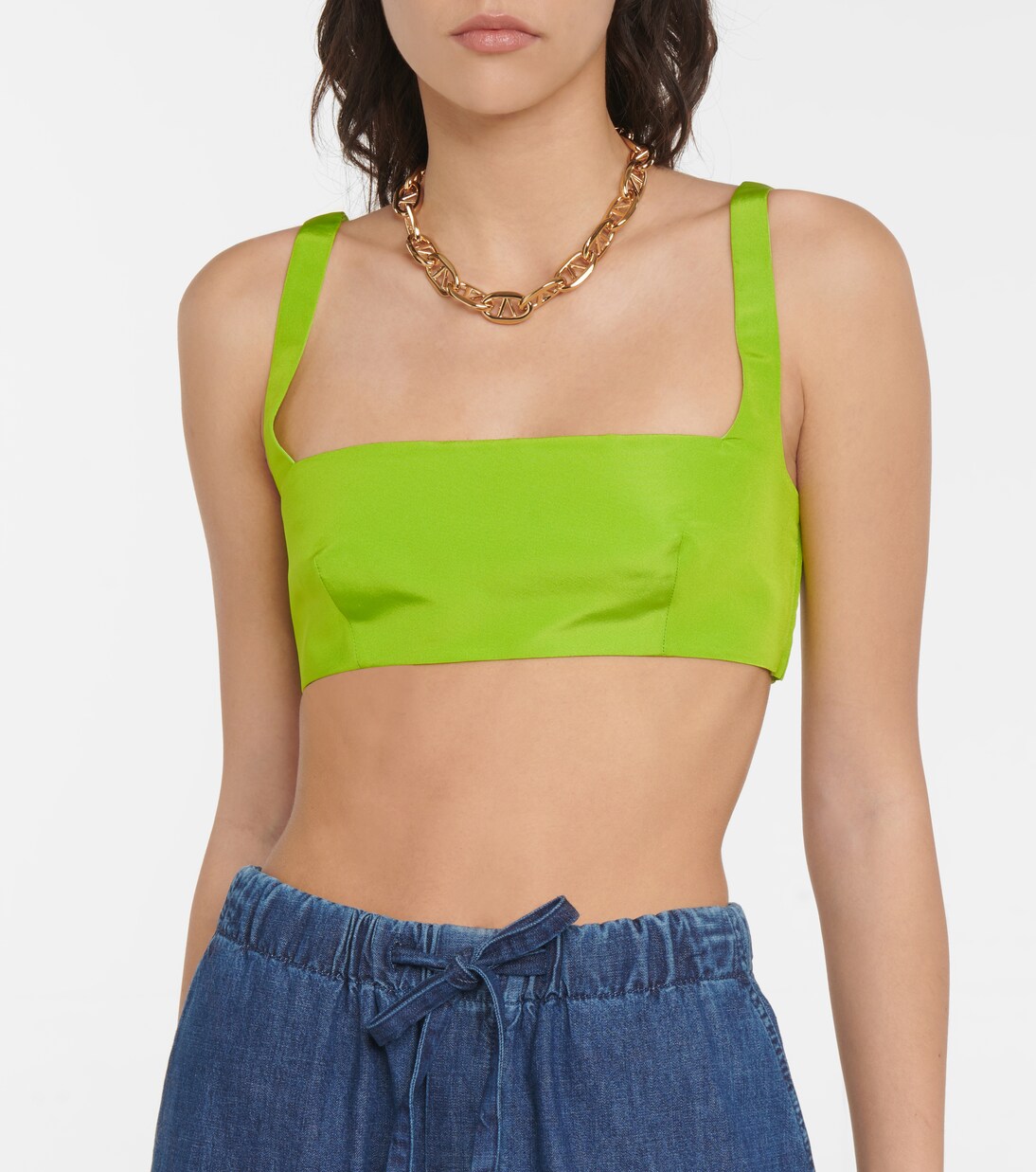 Silk faille bralette | Valentino