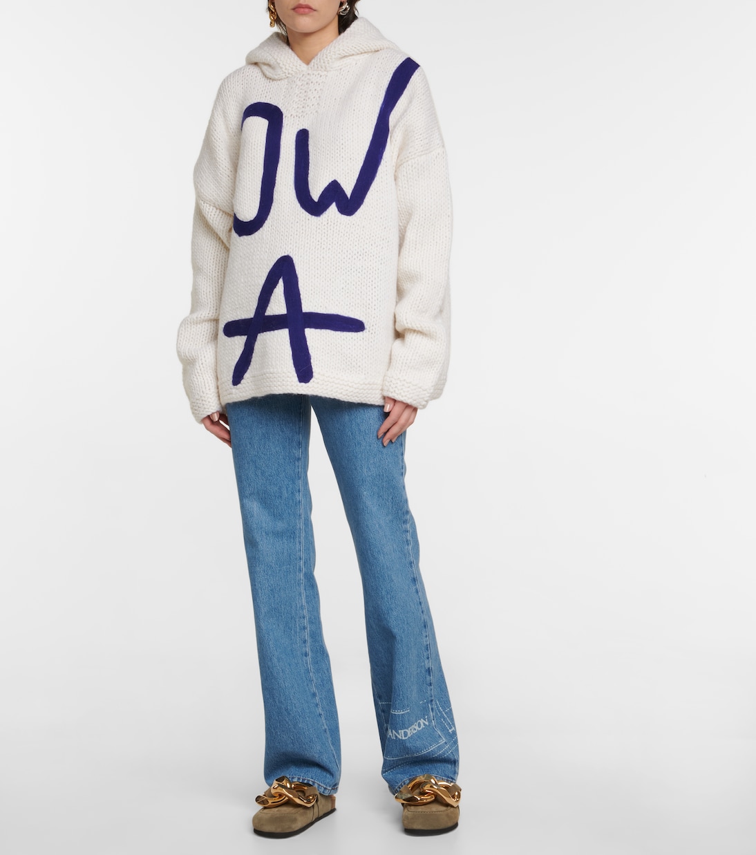 Sudadera con capucha de lana con logo | JW Anderson