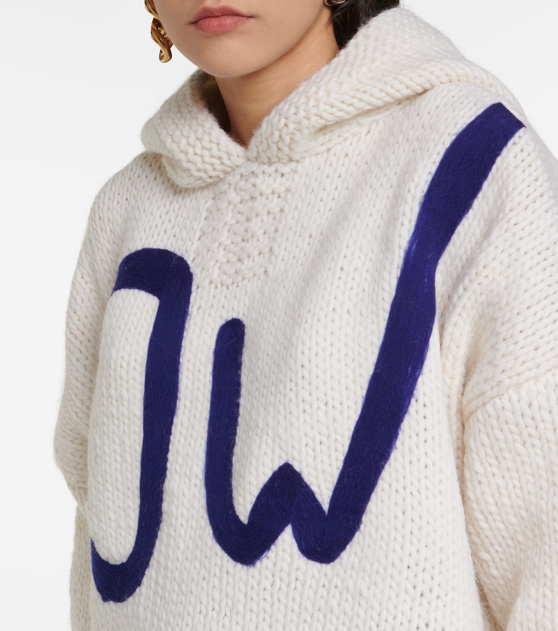 Sudadera con capucha de lana con logo | JW Anderson