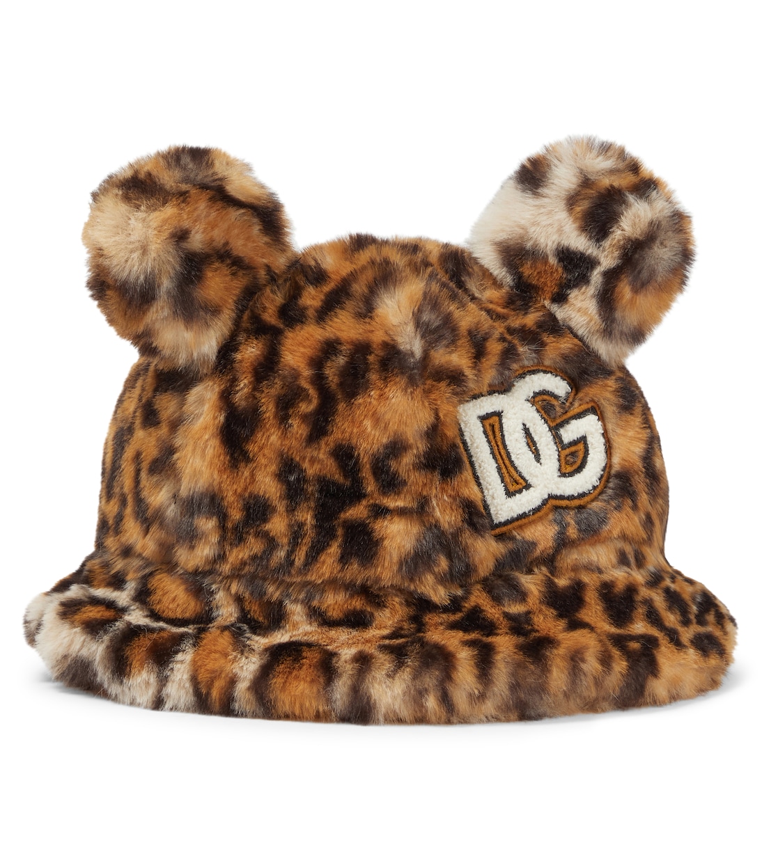 Leopard-print faux fur hat | Dolce&Gabbana Kids