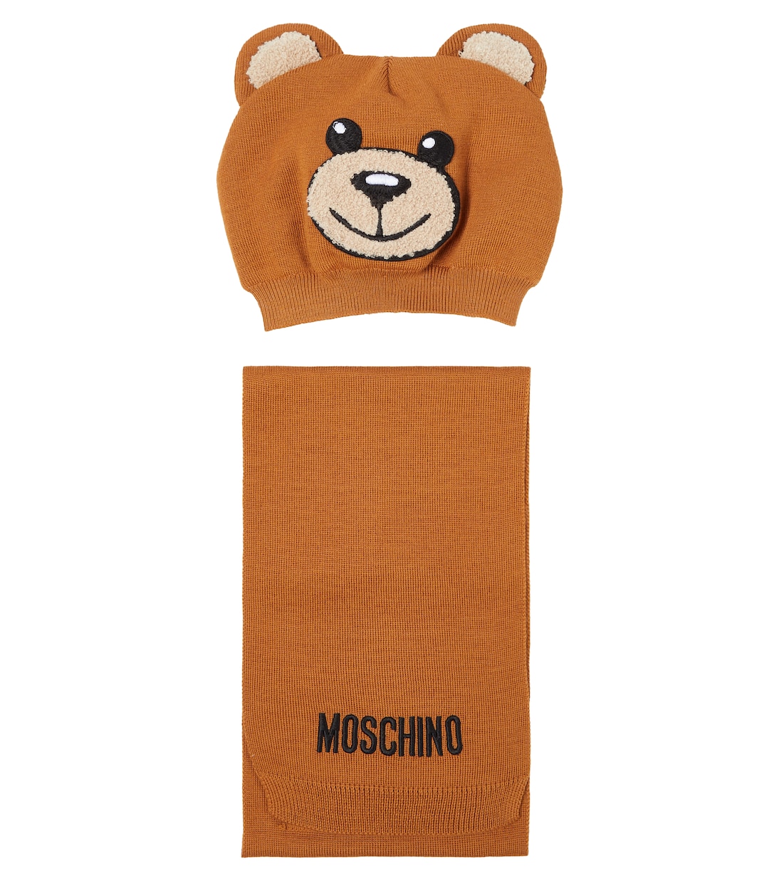 Logo beanie and scarf | Moschino Kids