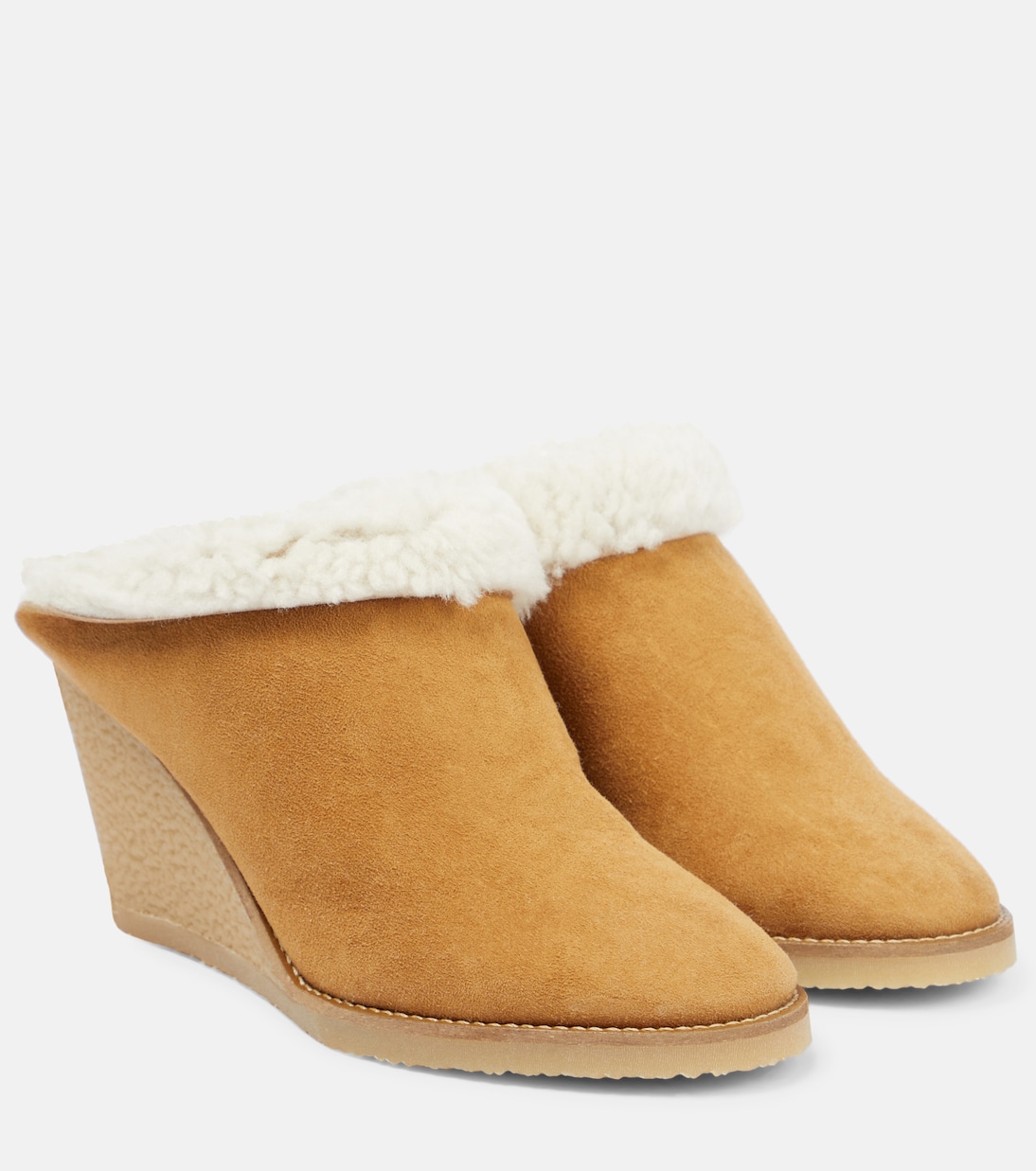 Wedge-Mules mit Shearling | Isabel Marant