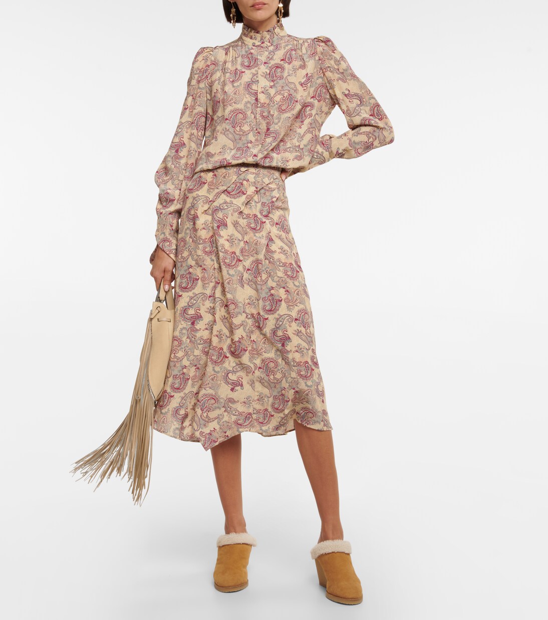 Wedge-Mules mit Shearling | Isabel Marant