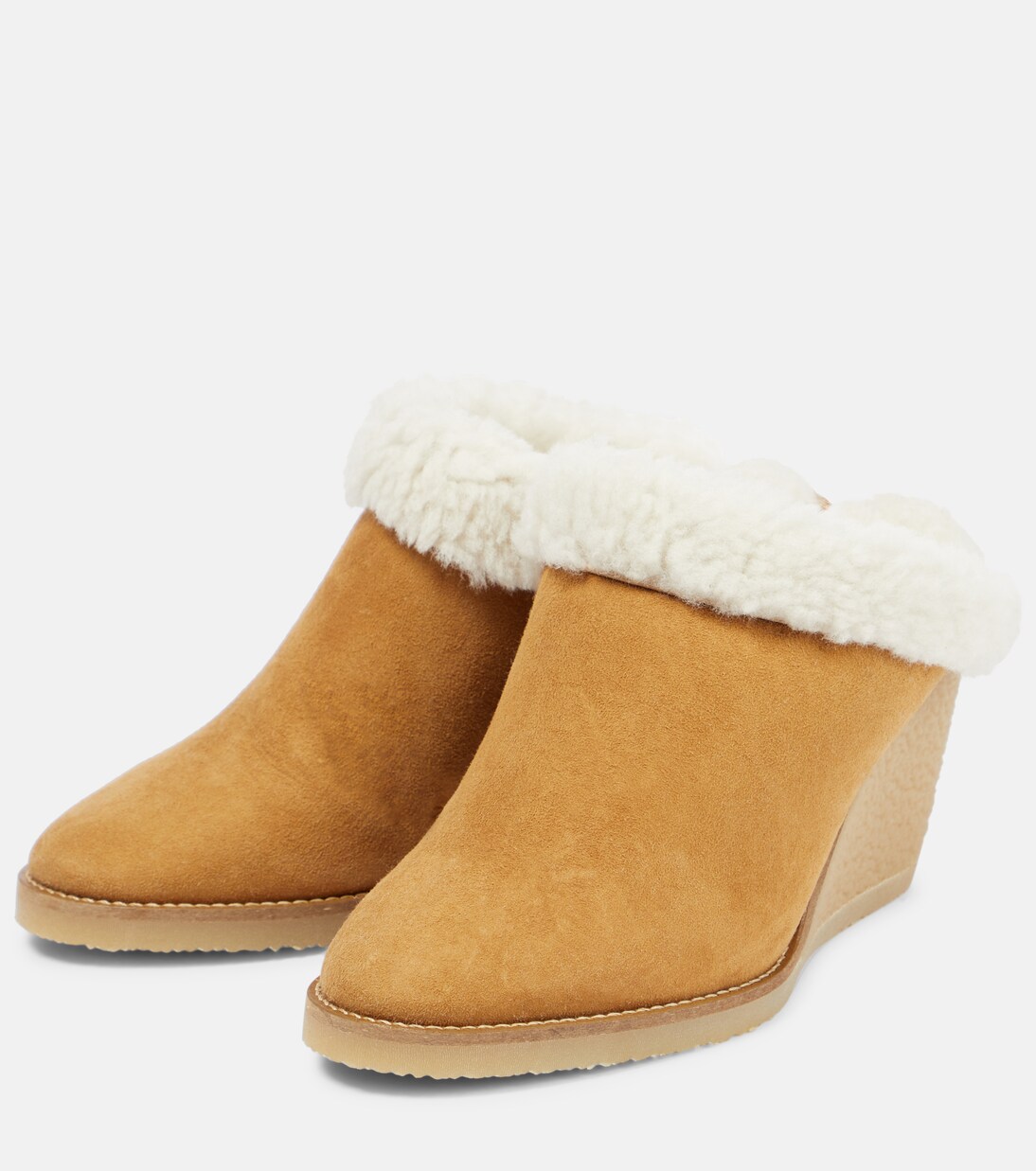 Wedge-Mules mit Shearling | Isabel Marant