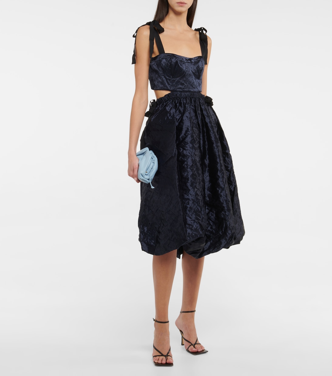 Vestido midi Gabrielle metálico | Ulla Johnson