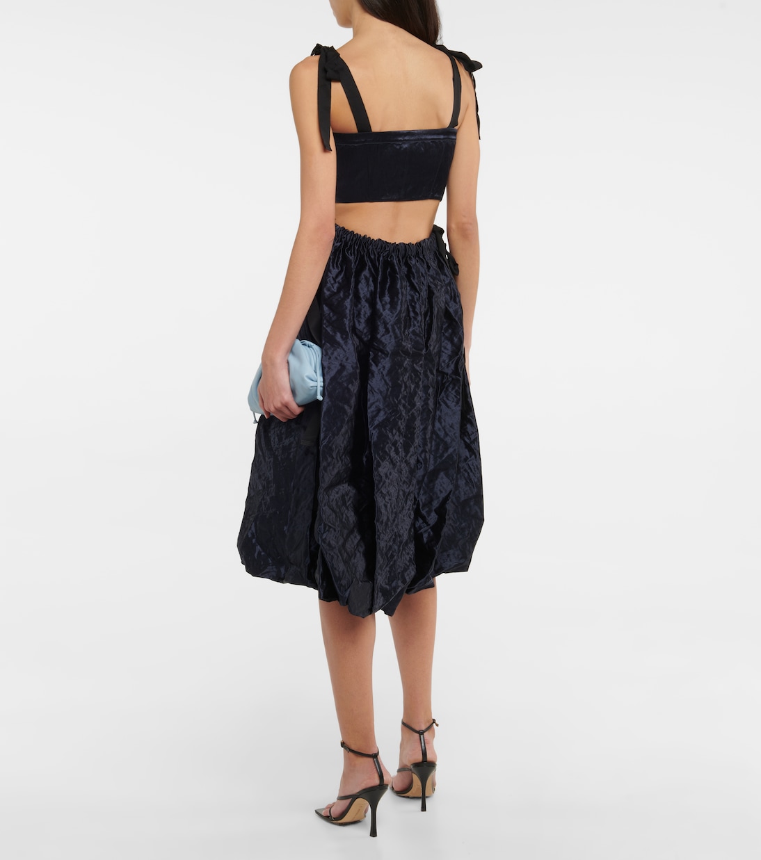 Vestido midi Gabrielle metálico | Ulla Johnson