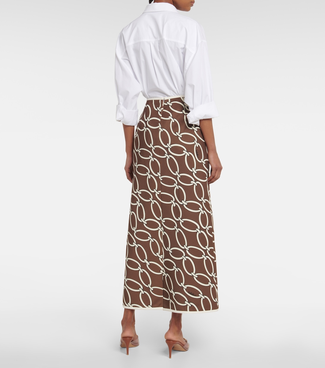 Chain-print maxi skirt | Valentino