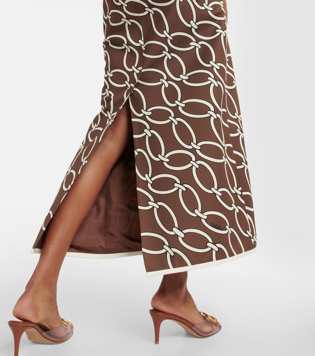 Chain-print maxi skirt | Valentino
