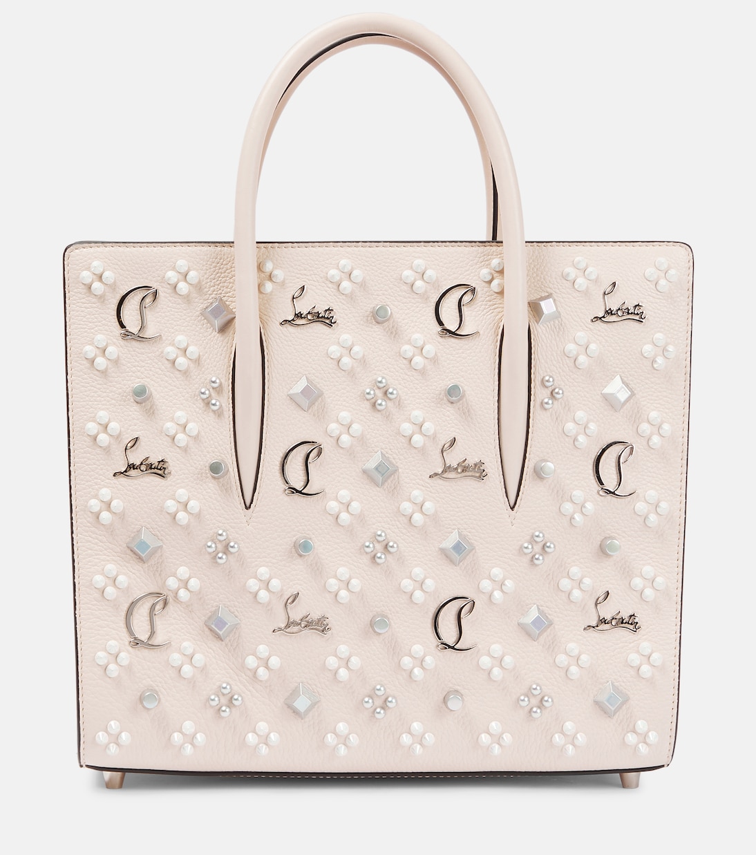 Paloma Medium leather tote bag in beige Christian Louboutin Mytheresa