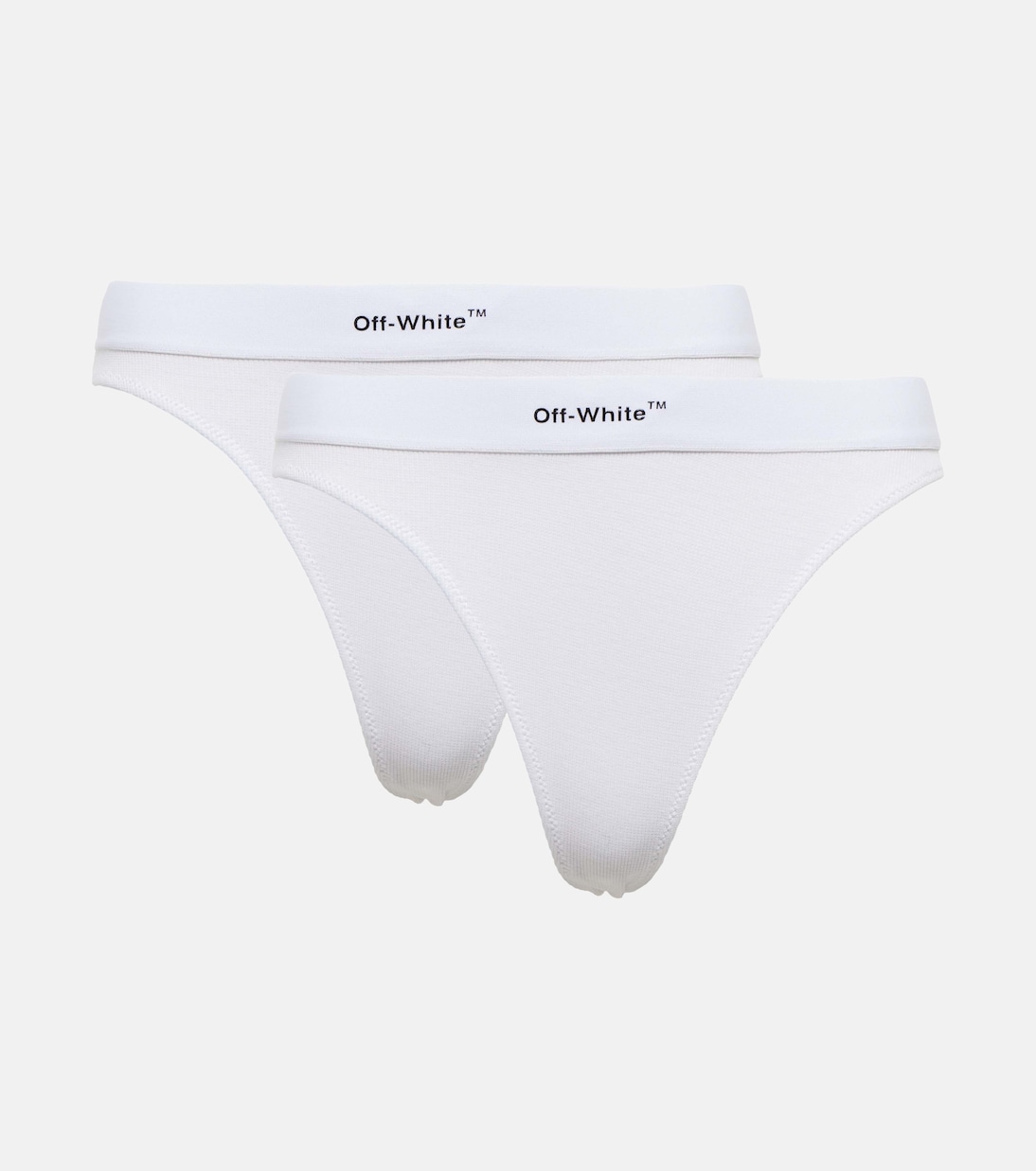 Set of 2 logo cotton thongs | Off-White