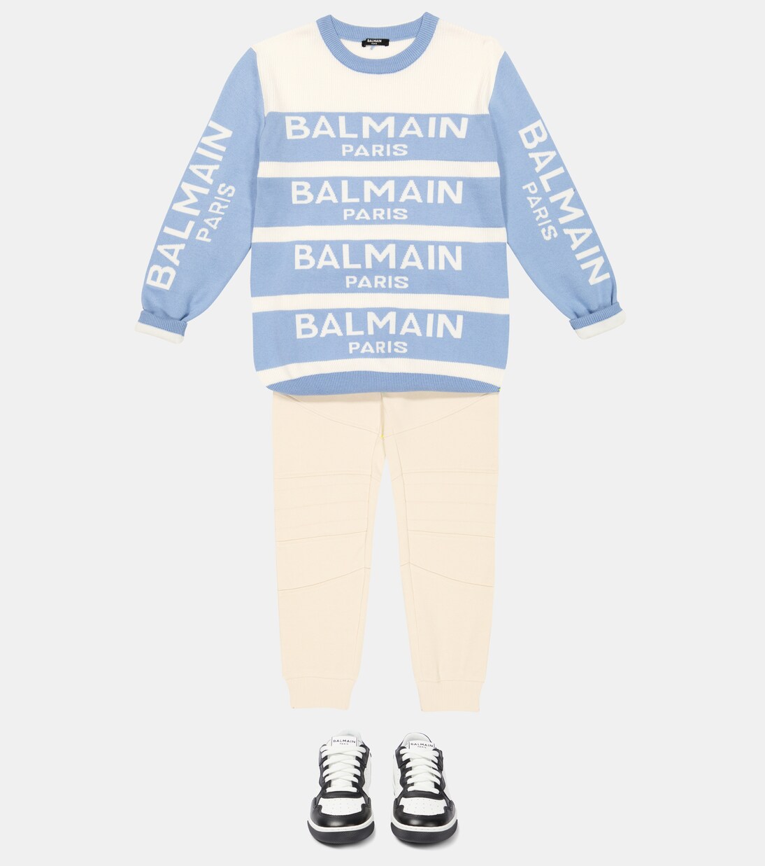 Jersey en mezcla de algodón y cachemir | Balmain Kids