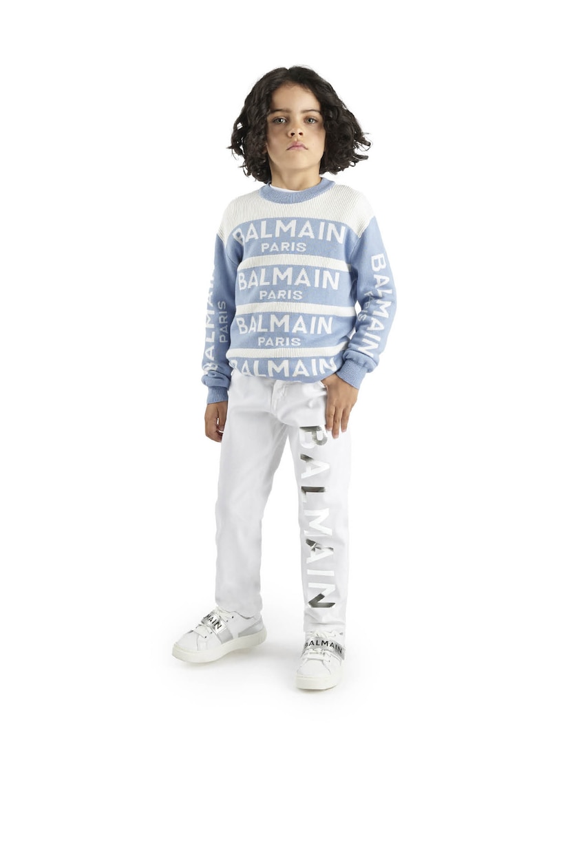 Jersey en mezcla de algodón y cachemir | Balmain Kids
