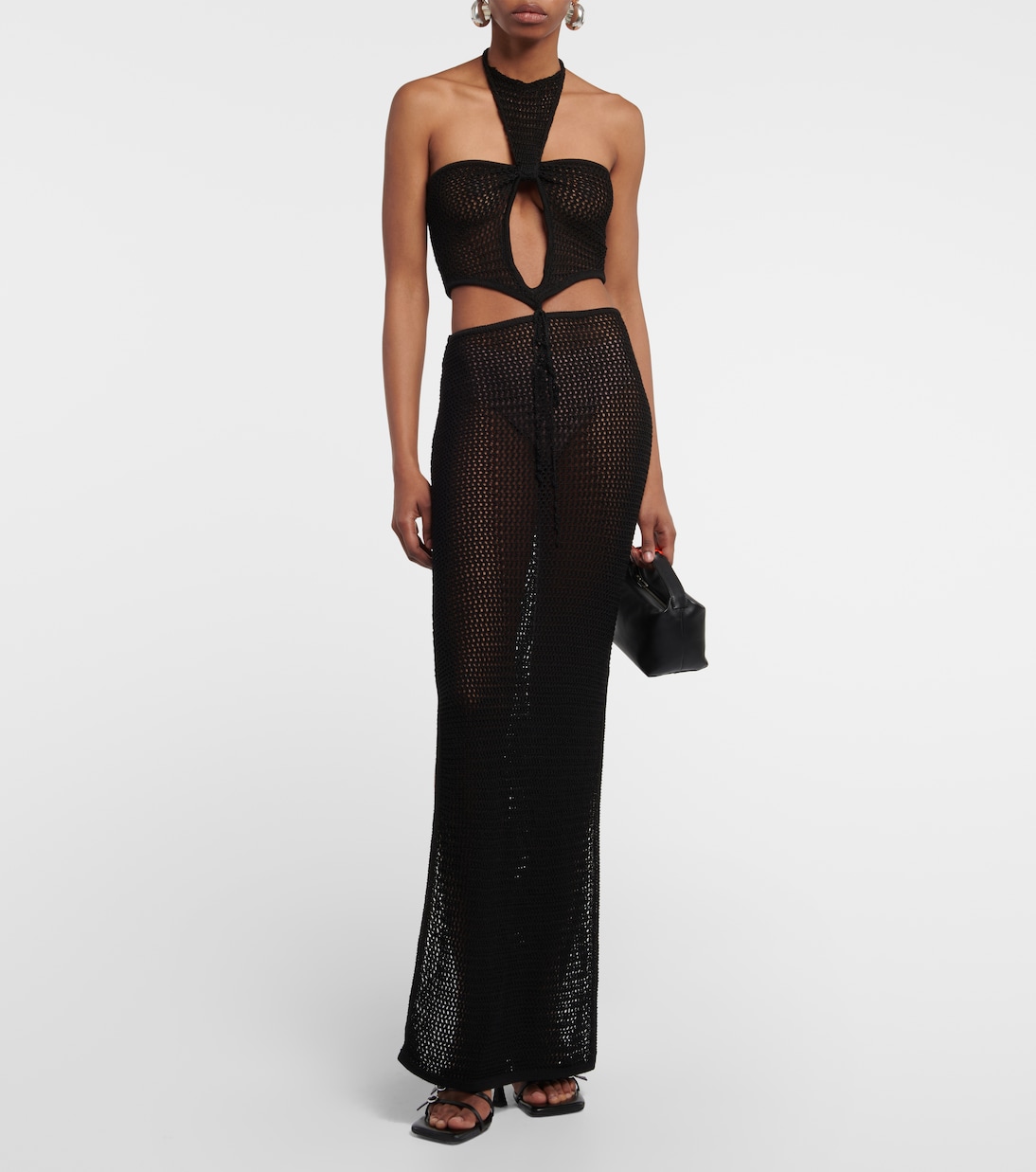 Vestido largo en mezcla de algodón | Aya Muse