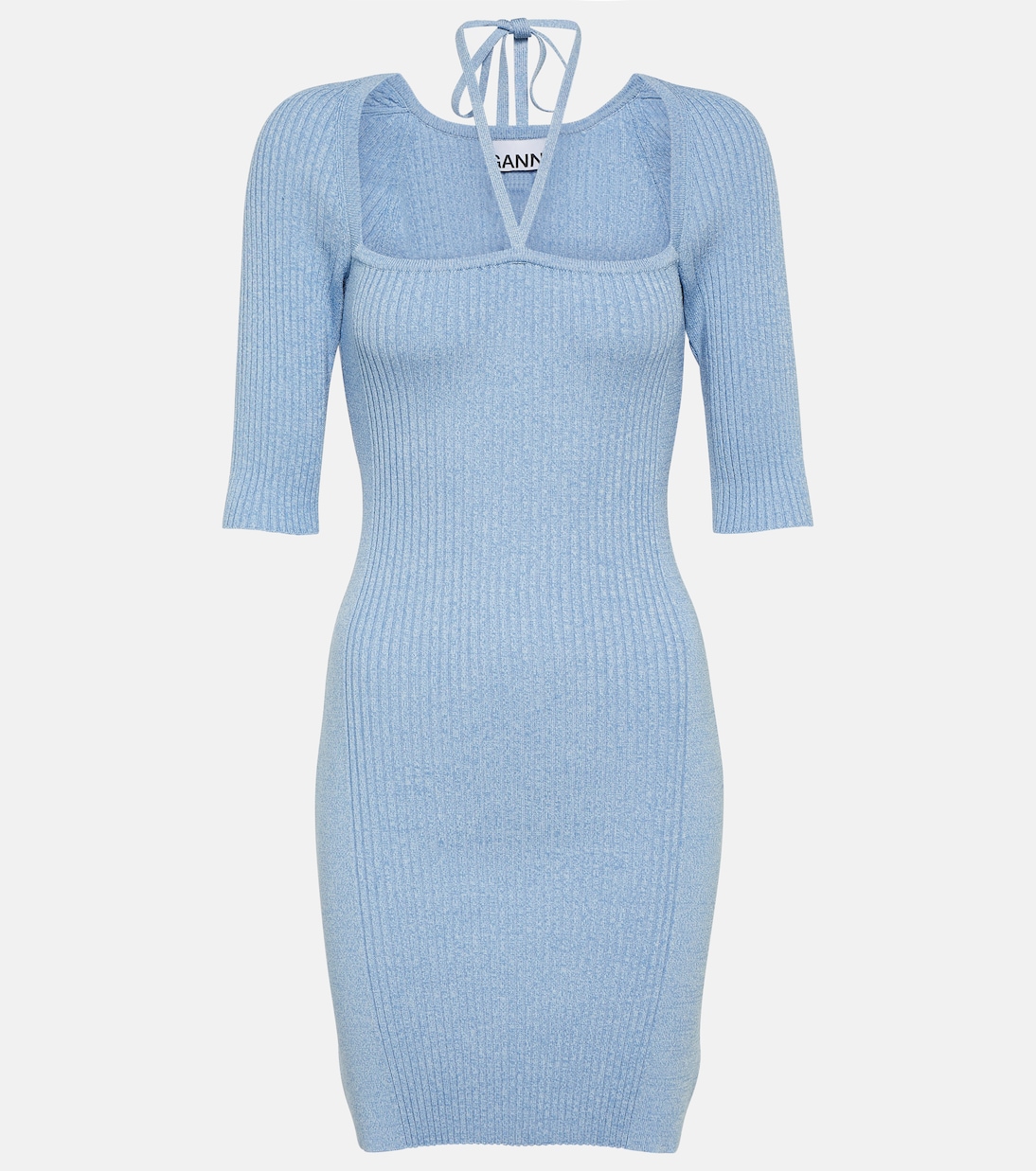 Mélange knit mini dress | Ganni