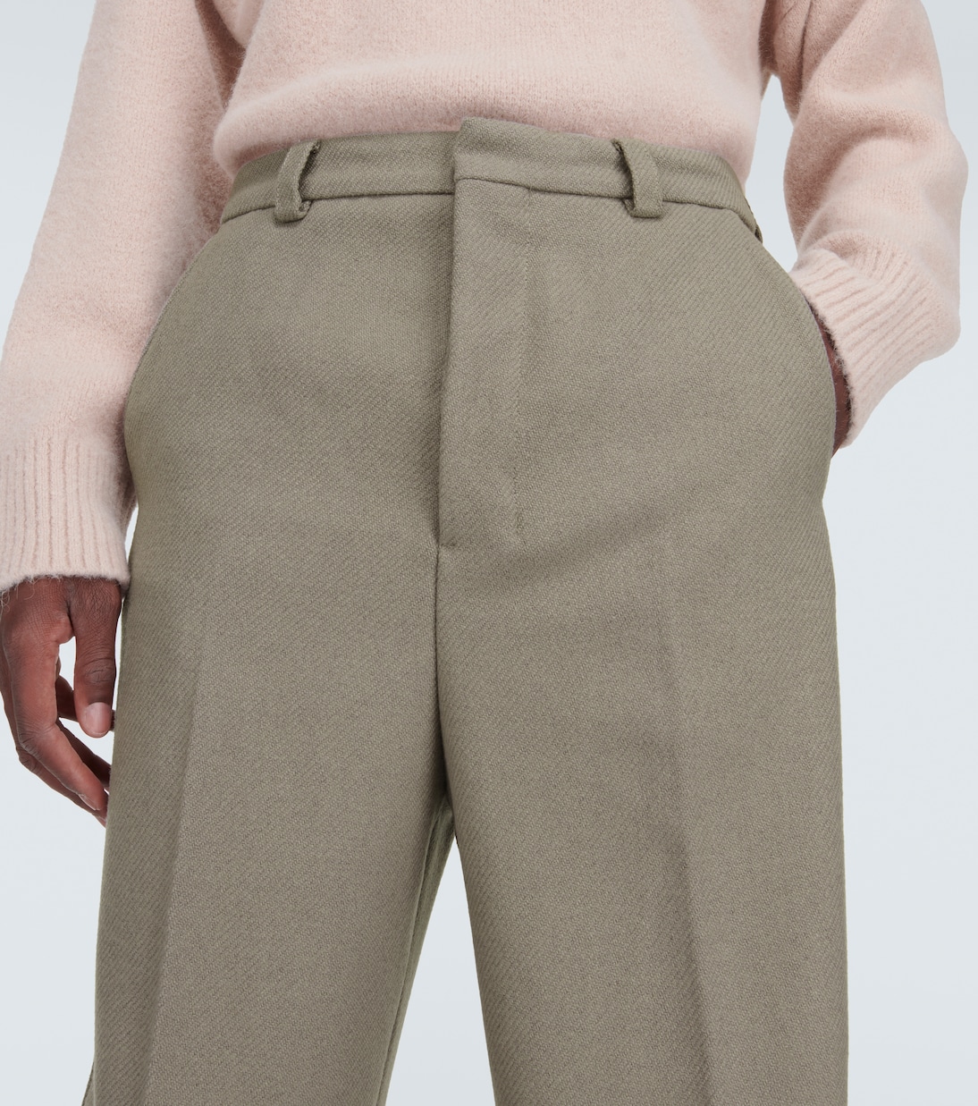 Gerade Hose aus einem Wollgemisch | Ami Paris