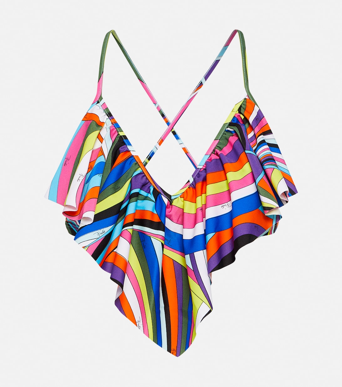 Iride ruffled bikini top | Pucci