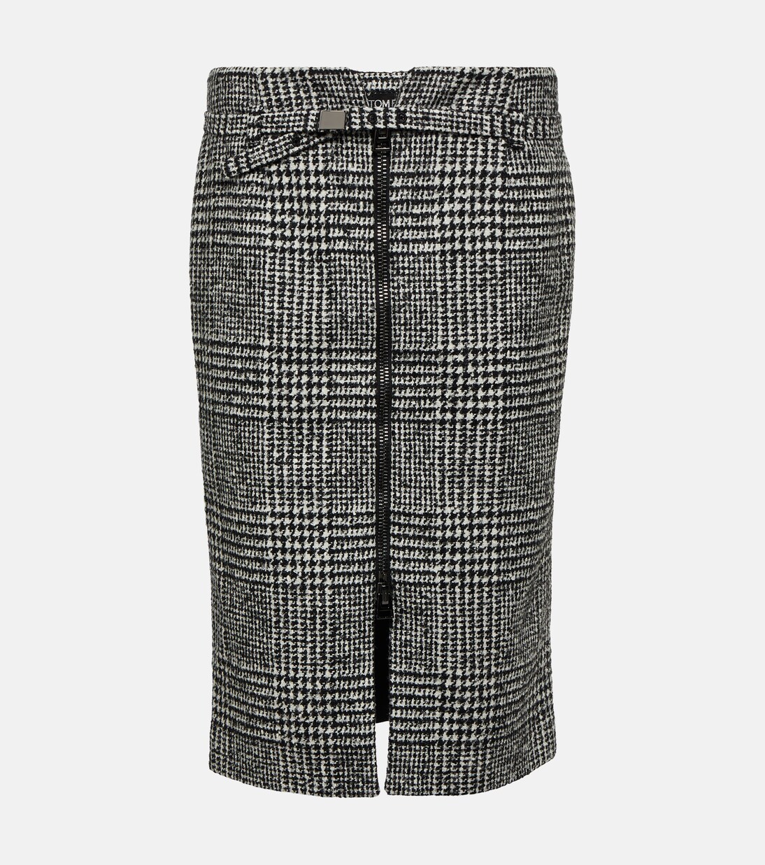 Chevron wool-blend midi skirt | Tom Ford