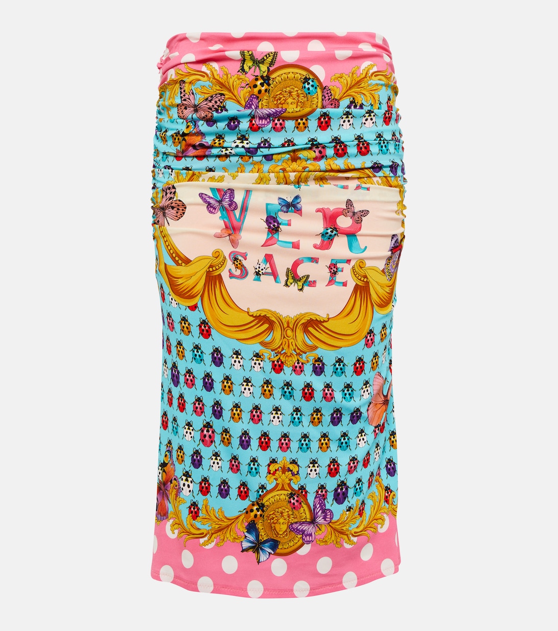 Printed draped midi skirt | Versace