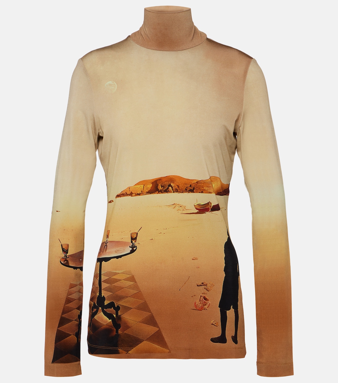 Top de cuello alto estampado | Rabanne