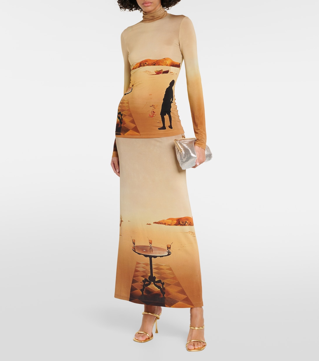 Top de cuello alto estampado | Rabanne