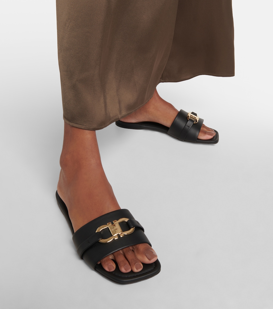 Gancini leather sandals | Ferragamo