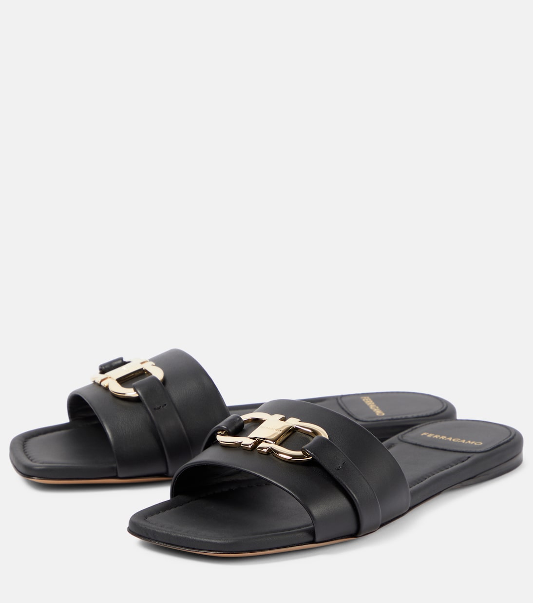 Gancini leather sandals | Ferragamo