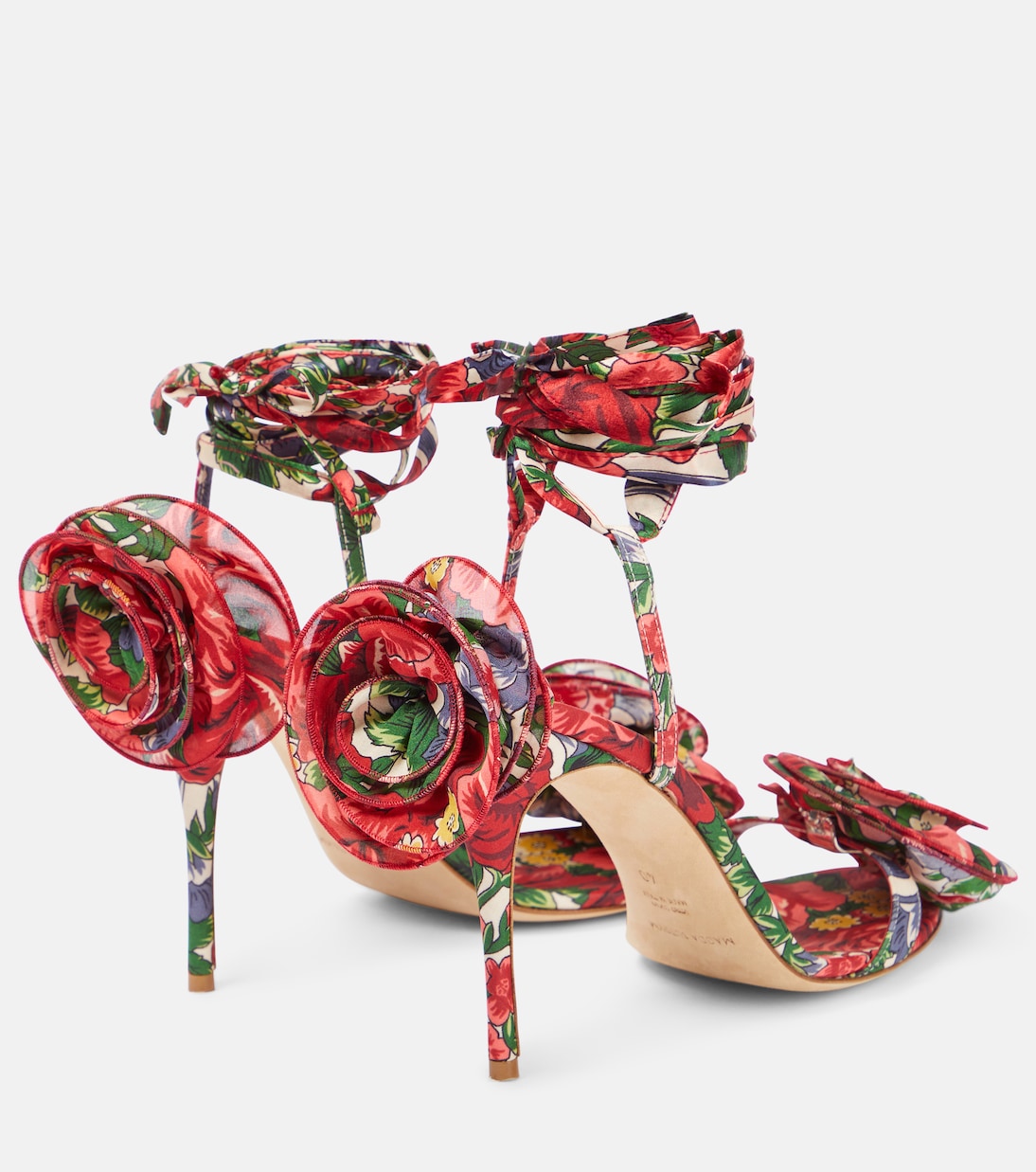 Sandales en satin à fleurs | Magda Butrym