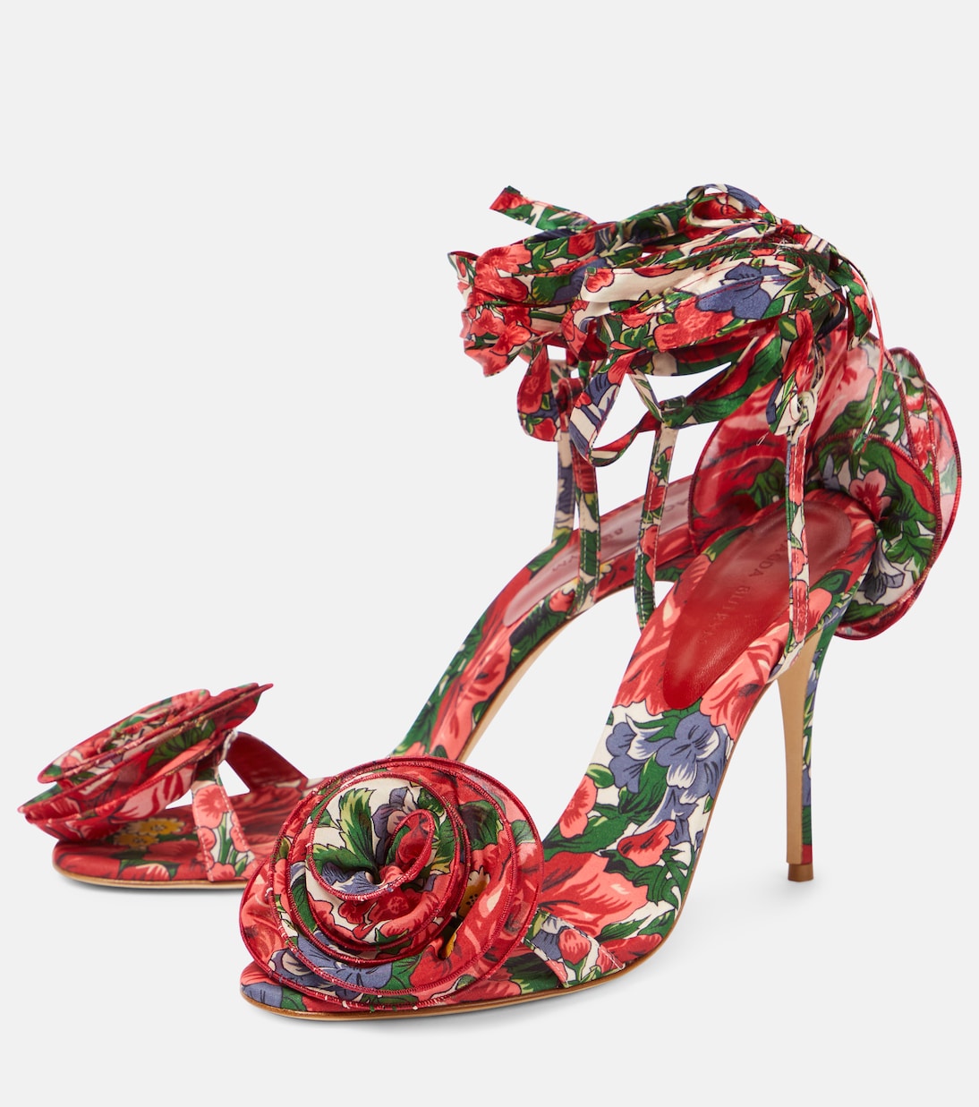 Sandales en satin à fleurs | Magda Butrym