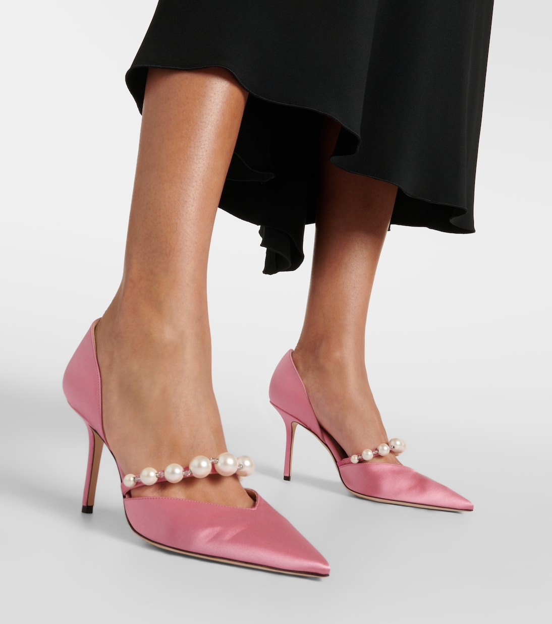 Aurelie 85 embellished satin pumps | Jimmy Choo