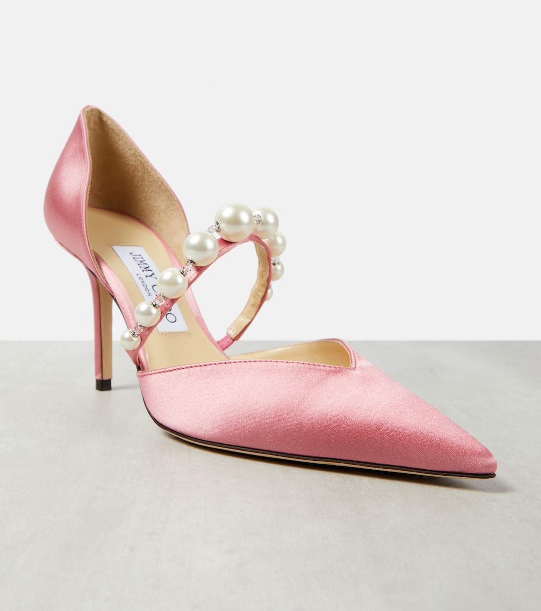 Aurelie 85 embellished satin pumps | Jimmy Choo