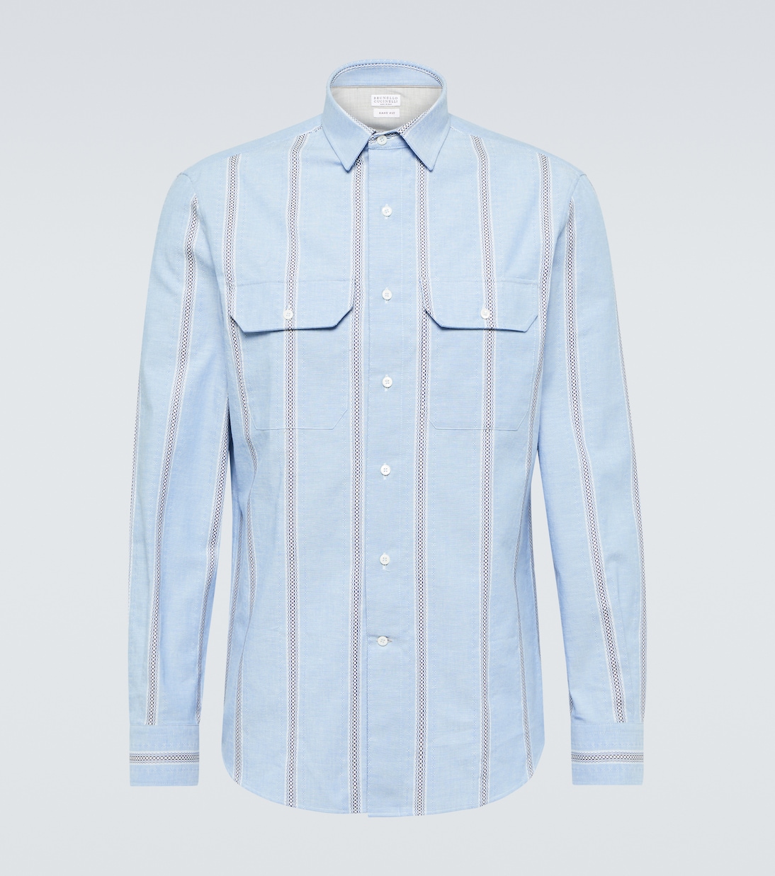 Chemise rayée en coton | Brunello Cucinelli