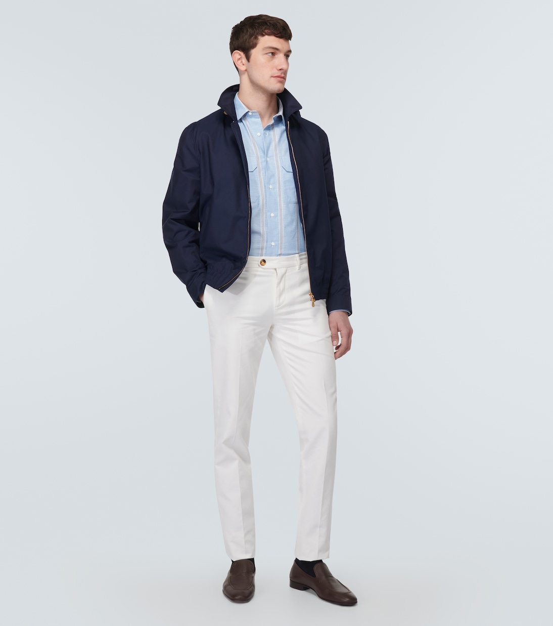Chemise rayée en coton | Brunello Cucinelli