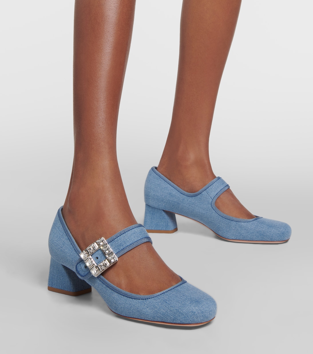 Mary-Jane-Pumps Très Vivier Strass Buckle Babies | Roger Vivier