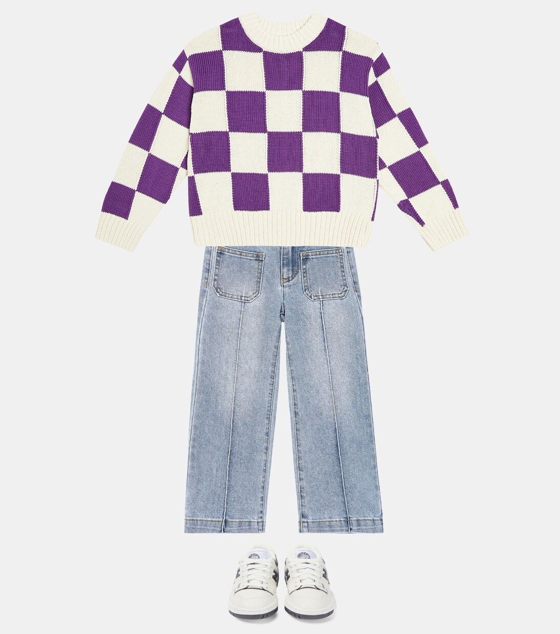 Gertina checked cotton sweater | Molo
