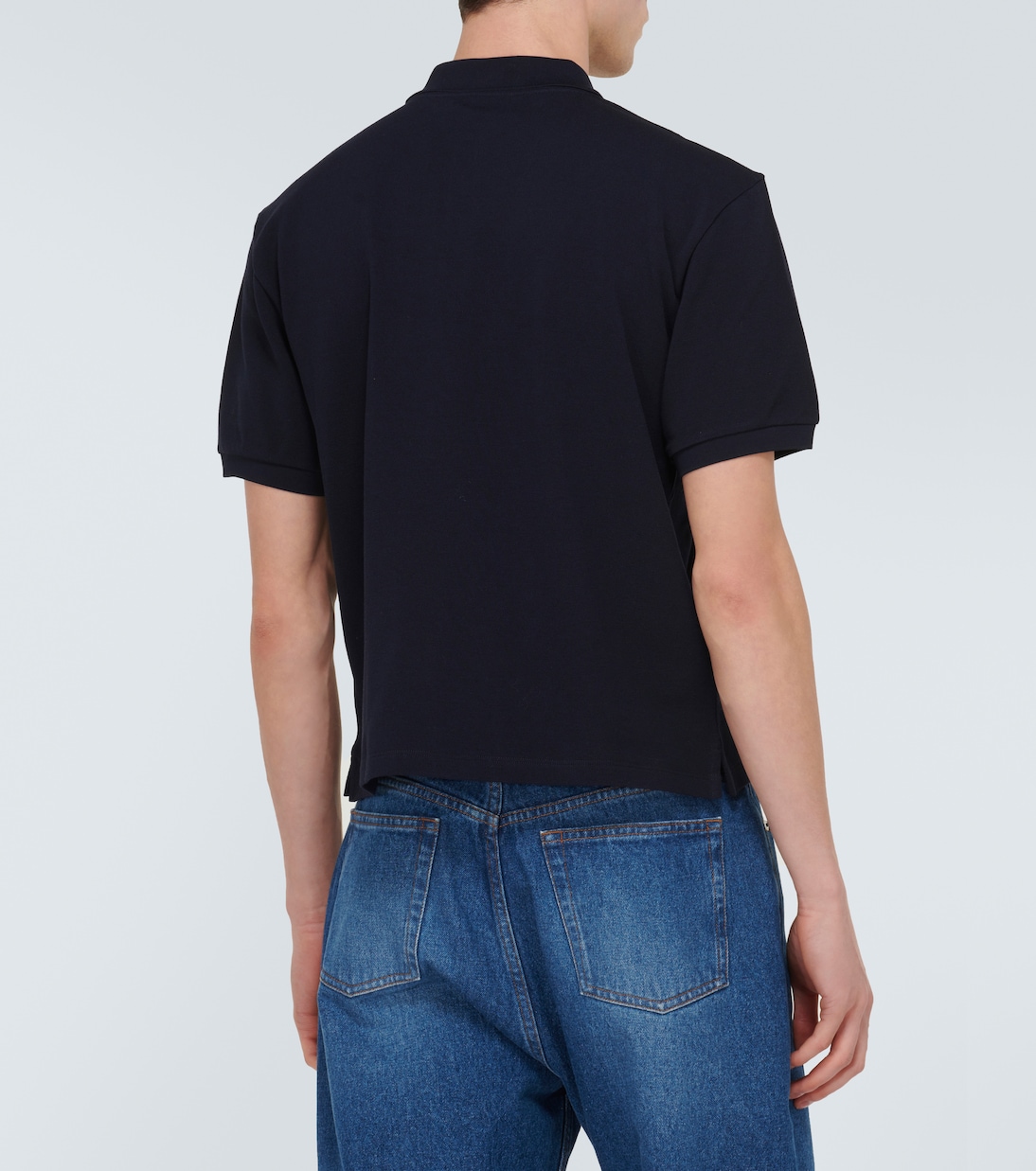 Logo cotton piqué polo shirt | Miu Miu